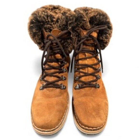 Sam Edelman “Bowen” Suede + Faux Fur Boots – Women’s 8 – Luggage Brown - Picture 2 of 11